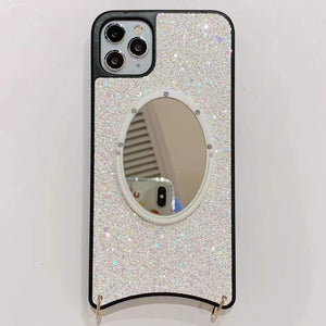 Bling Mirror Lanyard For iPhone Case