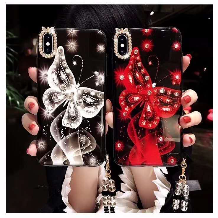 Rhinestone Butterfly Phone Case