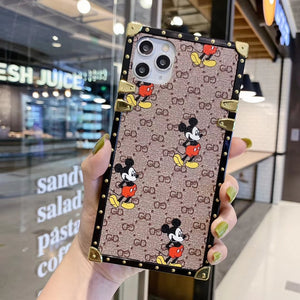 Fashion Mickey square phone case for iPhone