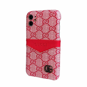 Retro Splicing card bag phone case