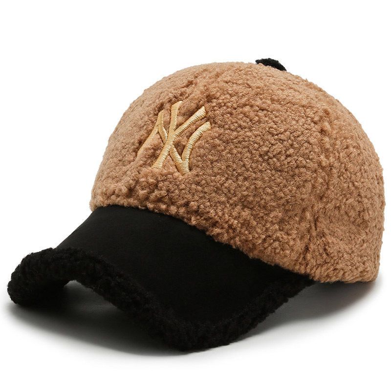 Lamb hair baseball cap