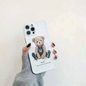 3D Cute baby bear soft phone case