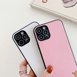 Fashion cross pattern macaron color phone case