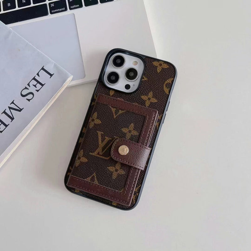 Retro Card Holder phone case for iPhone