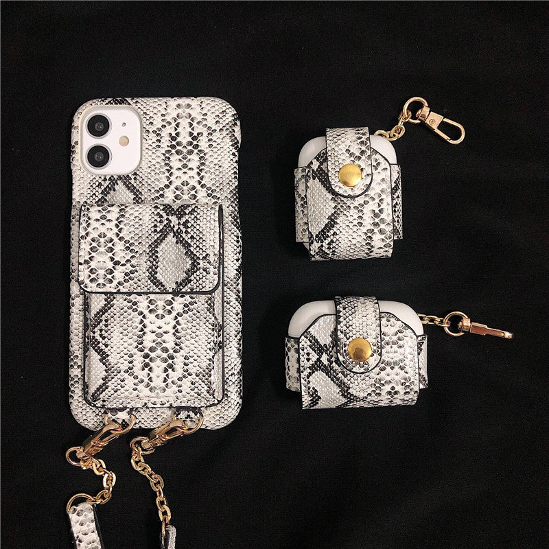 Snake Skin Phone+AorPods Case