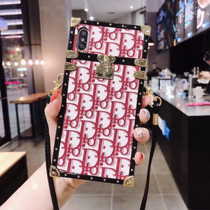 Fashion letter pattern square phone case