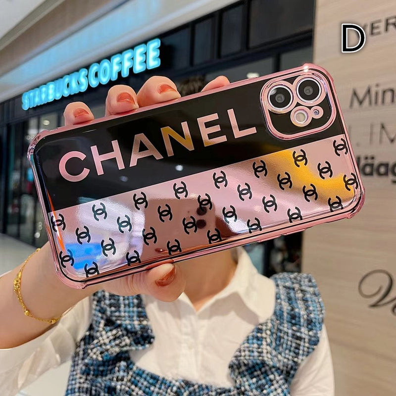 Pink  letter electroplating phone case