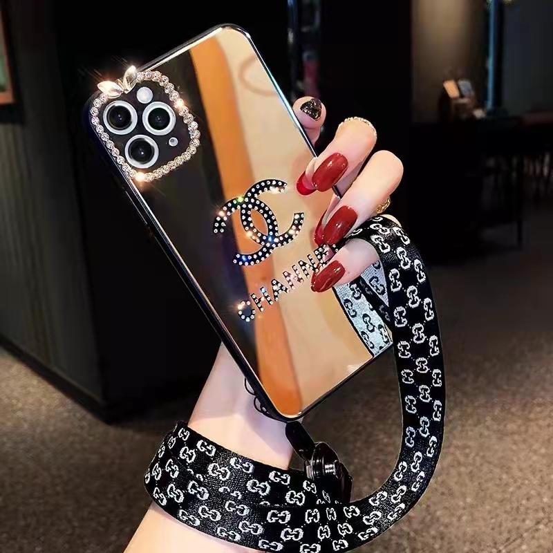 Luxury rhinestones Mirror phone Case for IPhone 13