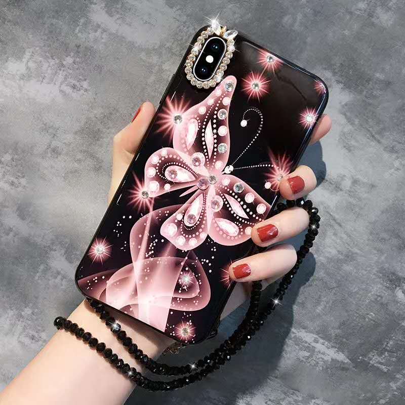 Rhinestone Butterfly Phone Case