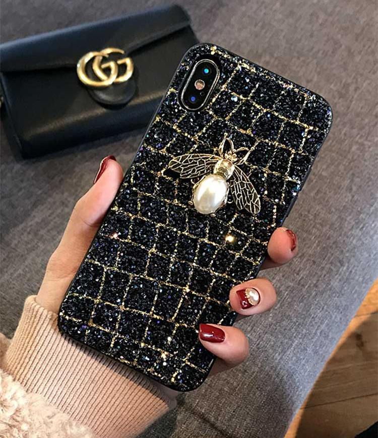 Glitter Bee Sequined Phone Case