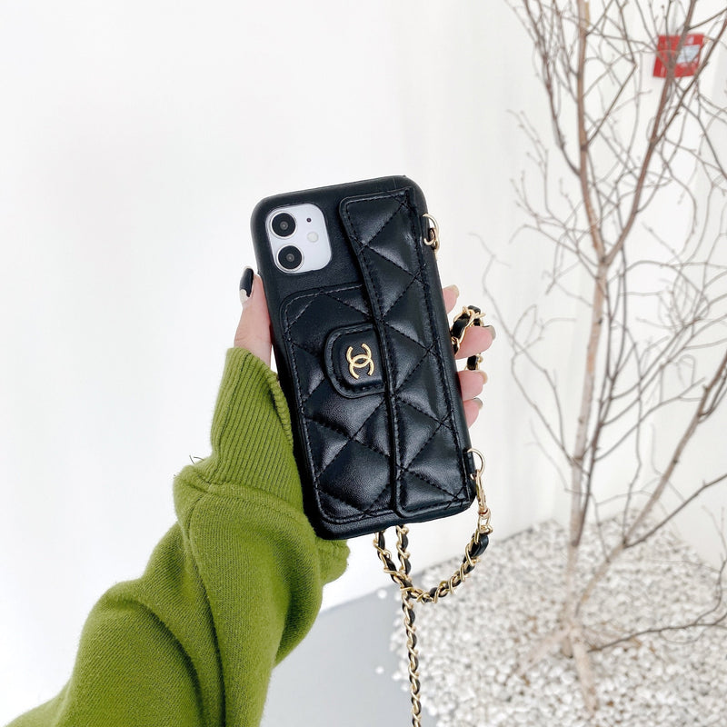 Small ball chain and card bag phone case