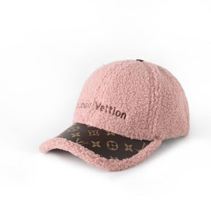 Lamb hair baseball cap