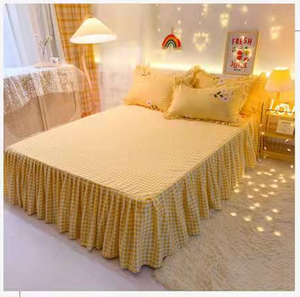 Fashion princess style Skin-friendly cotton four-piece Bed skirt