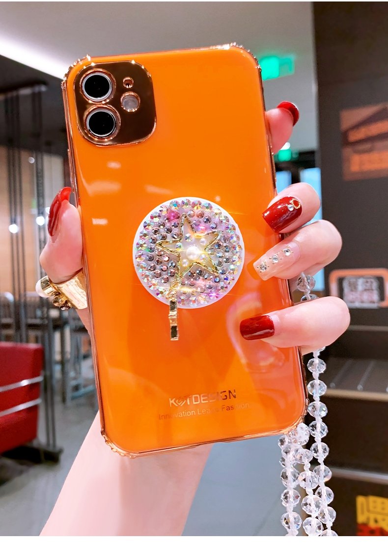 Fashion diamond electroplating phone case