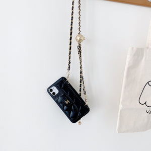 Small ball chain and card bag phone case