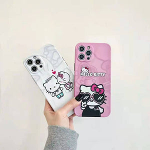 Cute kiss cat soft phone case