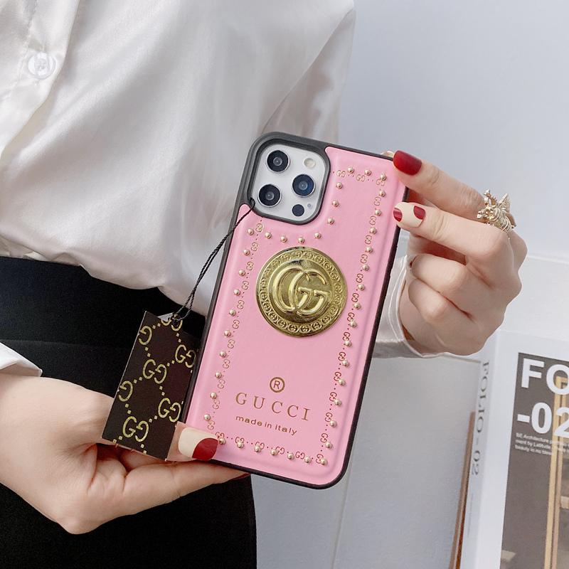 Rivet leather phone case for iphone