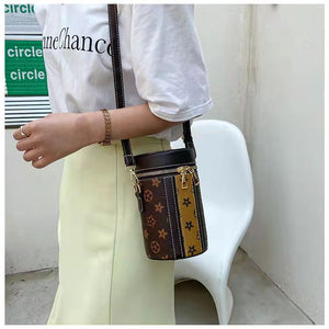 Diagonal printing bucket mobile phone bag