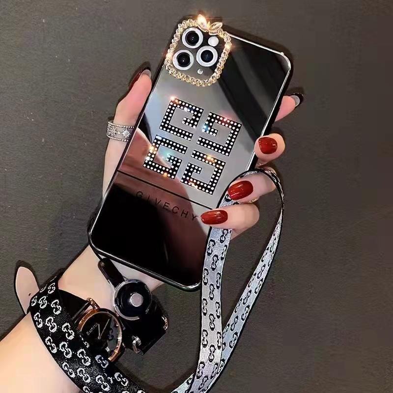 Luxury rhinestones Mirror phone Case for IPhone 13