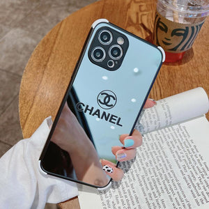 Four-corner anti-drop mirror phone case For iphone