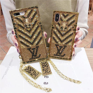 Full Diamond square phone case for iPhone