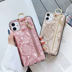 Snake Pattern Wallet Phone Case