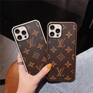 Retro letter stitching side phone case for iphone