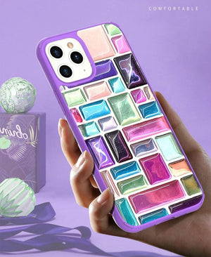 3D visual cube crystal phone case