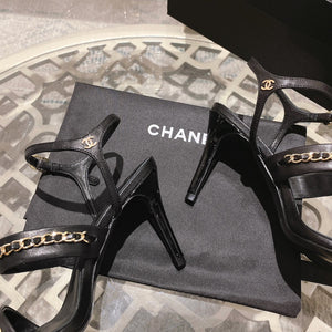 2023 catwalk style double C chain sandals -S40