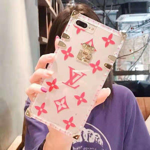 Square transparent letter phone case for iphone