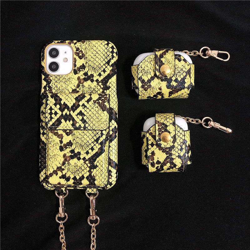 Snake Skin Phone+AorPods Case