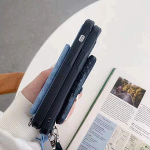 Split magnetic messenger bag  phone case  For iphone