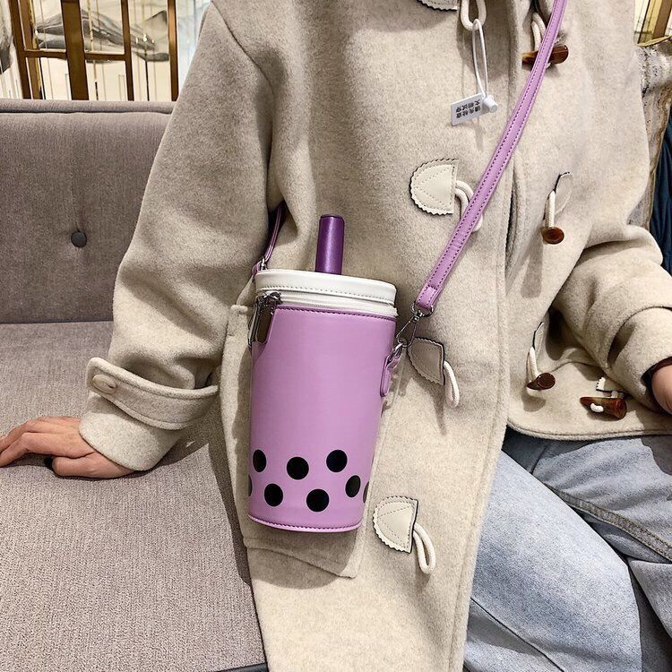 Milk tea lovely bucket mobile phone bag