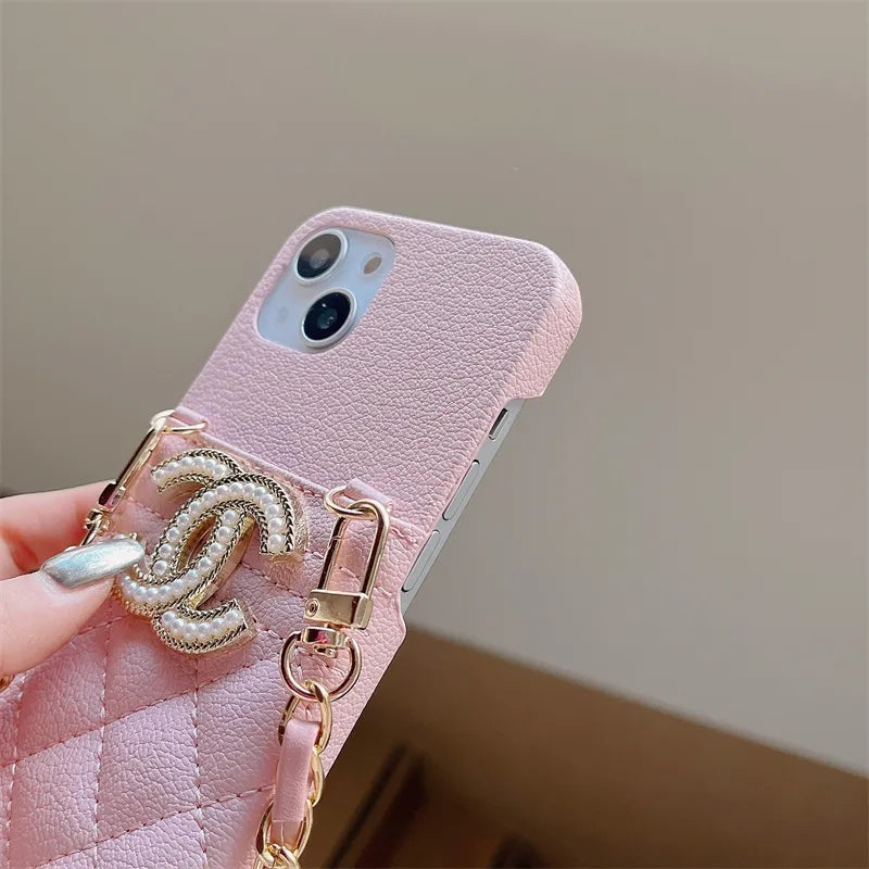 Luxury soft body cross leather phone case for iphone