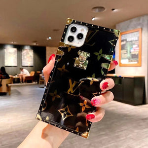 Square electroplating phone case