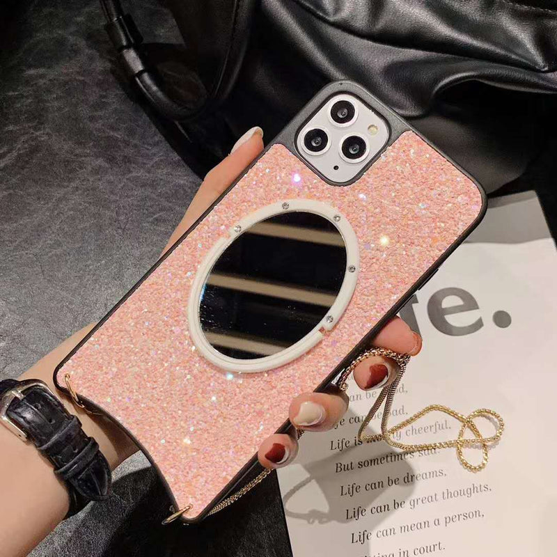 Bling Mirror Lanyard For iPhone Case