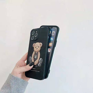 3D Cute baby bear soft phone case