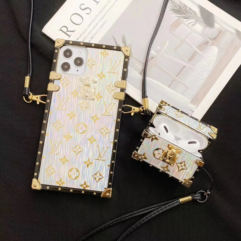 Luxurious  printing Square phone case and Airpods case