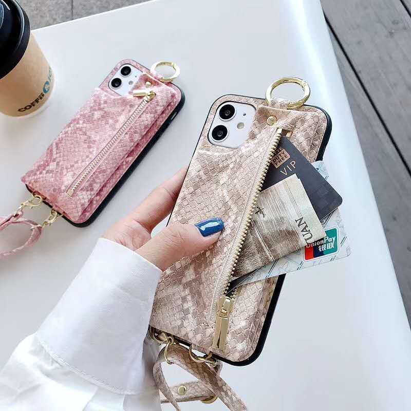 Snake Pattern Wallet Phone Case