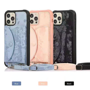 Split magnetic messenger bag  phone case  For iphone