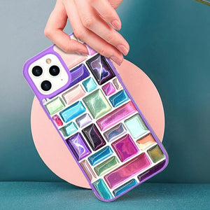 3D visual cube crystal phone case