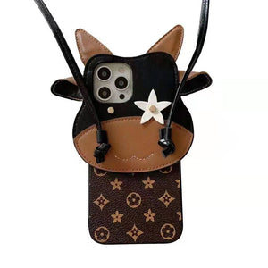 Crossbody  cow phone case