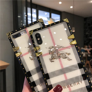 Luxury fashion square phone case for iphone