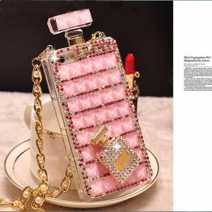 Diamond perfume bottle phone case for samsung
