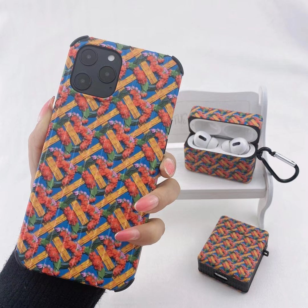 Colored flowers  phone case and Airpods case