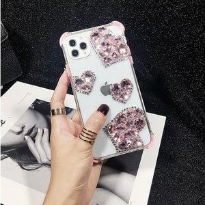 Sparkling Diamond Shockproof Transparent Case