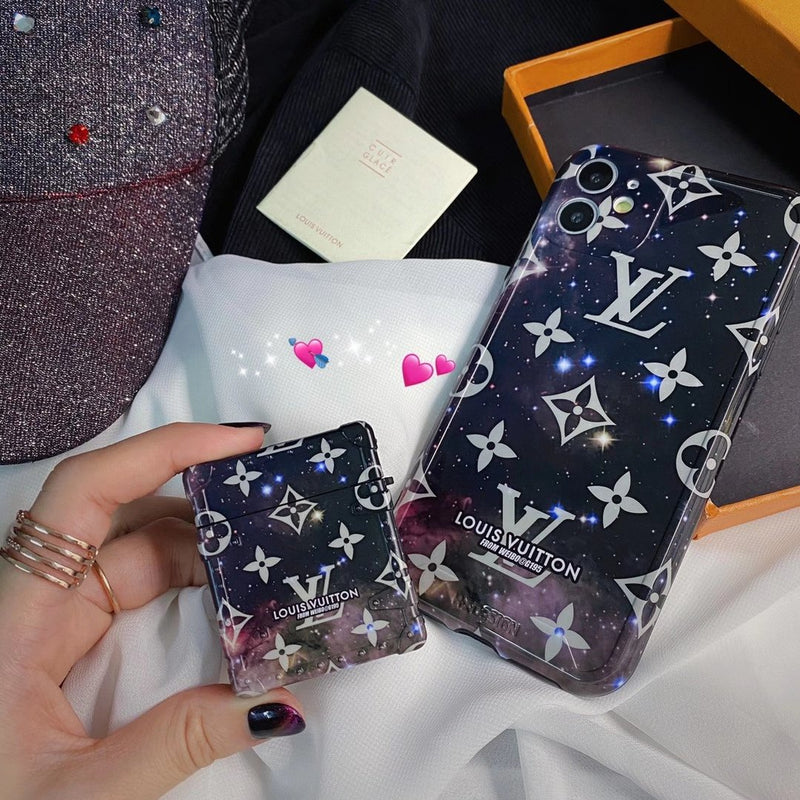 Luxury starry sky phone case and Airpods case