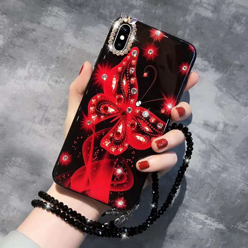 Rhinestone Butterfly Phone Case