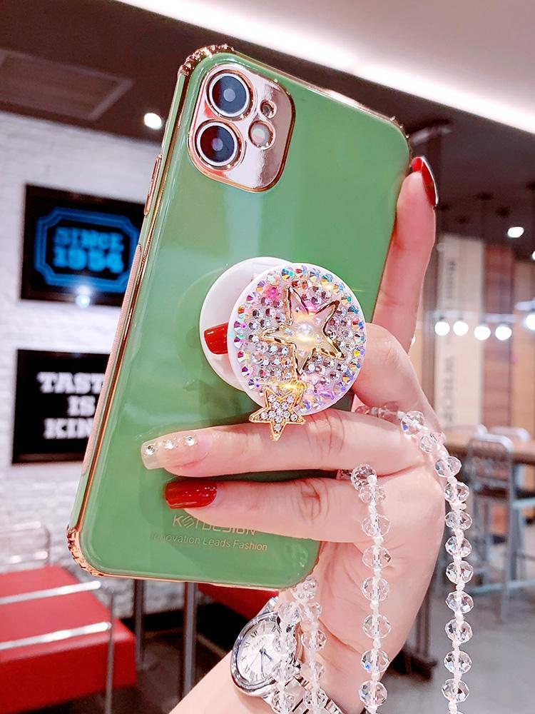 Fashion diamond electroplating phone case