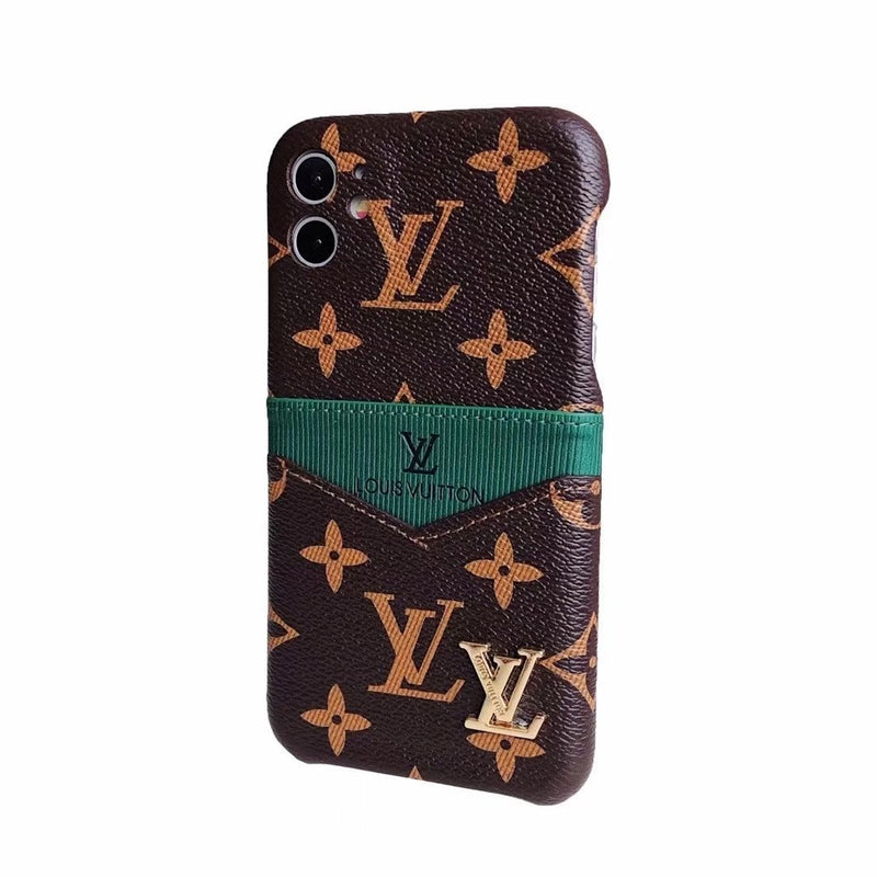 Retro Splicing card bag phone case